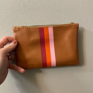 FREE WITH 5/$20 MAKEUP PURCHASE! Striped Tan August 2025 Ipsy Bag